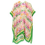 DIONA J BORDER TIE DYE PRINT KIMONO ONE SIZE COLOR GREEN