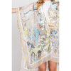 DIONA J WATERCOLOR GEOMETRIC PRINT KIMONO CARDIGAN ONE SIZE COLOR BEIGE