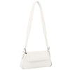 DIONA J WOMEN'S LEATHER ADJUSTABLE STRAP SMOOTH MODERN SHOULDER BAG COLOR WHITE