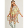DIONA J BOHO PRINT KIMONO CARDIGAN ONE SIZE COLOR GREEN