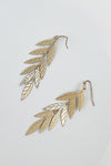 METAL LEAF DROP HOOK EARRINGS