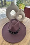 Structured wide brim Fedora with Embellishment