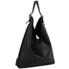 DIONA J SMOOTH SHOULDER HOBO BAG ONE SIZE COLOR BLACK