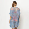 DIONA J ELEGANT LACE KIMONO ONE SIZE COLOR BLUE