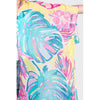 DIONA J HAND DRAWN TROPICAL LEAVES KIMONO ONE SIZE COLOR TURQUOISE
