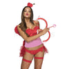 Cupid Lover 5 Pc Women's Red Pink Halloween Love Cosplay Costume Set Size XL