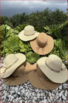 RAFFIA FRINGE FLOPPY SUN HAT