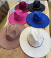 Structured wide brim panama hat With leather belt