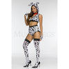 Doggy Dalmation 5 Pc Women's Halloween Cosplay White Black Costume Set Size XS