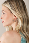 Twisted hoop earring and bold earring set - silver