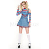 Good Guys Doll 3 Pc Denim Skirt Women’s Halloween Cosplay Costume Set Size M/L