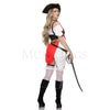 Adventurous Pirate 7 Pc Off Shoulder Asymmetrical Dress Halloween Costume Sz SM