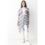 DIONA J SOUTHWESTERN PRINT KIMONO W/ TASSELS MULTICOLOR
