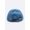 DIONA J CHENILLE BASEBALL PATCH DENIM CAP BLACK/DENIM