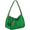 Diona J Designer Smooth Triangular Solid Shoulder Crossbody Bag Pouch Green