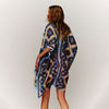 DIONA J AZTEC PRINTED KIMONO ONE SIZE COLOR YELLOW/BLUE