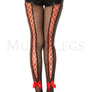 Corset back fishnet pantyhose (laces included)
