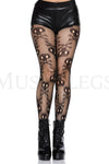 Skull and crossbones fishnet pantyhose