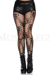 Skull and crossbones fishnet pantyhose