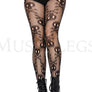 Skull and crossbones fishnet pantyhose