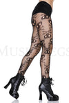 Skull and crossbones fishnet pantyhose