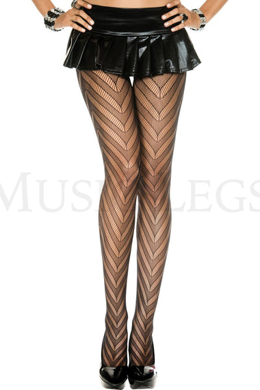 Zig zag design pantyhose