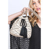 DIONA J BOHO CHIC SUMMER BUCKET SWING BAG BLACK