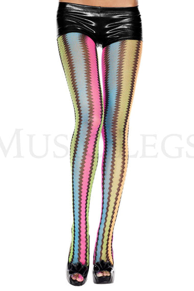 Zig zag rainbow pantyhose