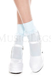 Opaque ankle hi with ruffle trim