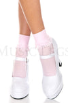 Opaque ankle hi with ruffle trim