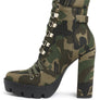 Palmetto Camouflage Ankle Boots