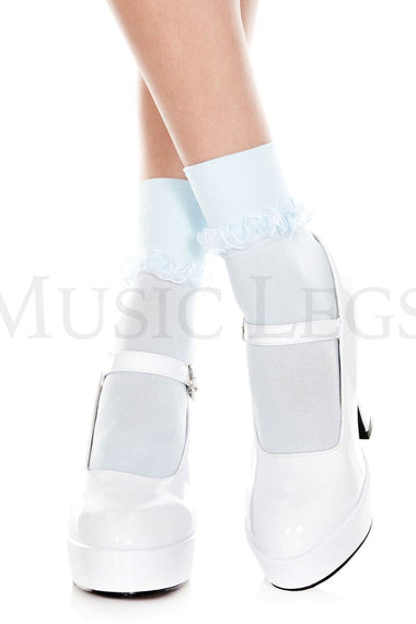 Ankle hi with ruffle trim