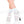 Heart net design ankle hi with ruffle trim