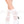 Heart net design ankle hi with ruffle trim