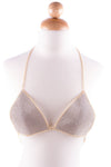 RHINESTNE GOLD BRA