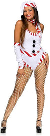 Charming Sexy Snow Woman Costume Winter Wonderland Holiday Outfit Playful Accessories for Festive Parties and Events (Extra Small)