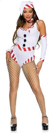 Charming Sexy Snow Woman Costume Winter Wonderland Holiday Outfit Playful Accessories for Festive Parties and Events (Small)