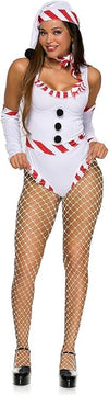 Charming Sexy Snow Woman Costume Winter Wonderland Holiday Outfit Playful Accessories for Festive Parties and Events (Extra Small)