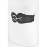 DIONA J ICONIC HOOK AND EYE PLUS SIZE ELASTIC BELT BLACK