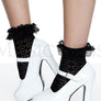 Heart stencil ankle hi with ruffle