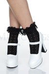 Heart stencil ankle hi with ruffle