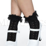 Heart stencil ankle hi with ruffle