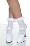 Heart stencil ankle hi with ruffle