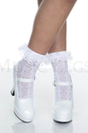 Heart stencil ankle hi with ruffle