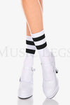 Acrylic ankle hi with striped top