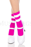 Acrylic ankle hi with striped top