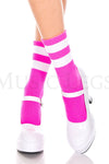 Acrylic ankle hi with striped top