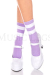 Acrylic ankle hi with striped top