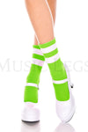 Acrylic ankle hi with striped top
