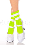 Acrylic ankle hi with striped top